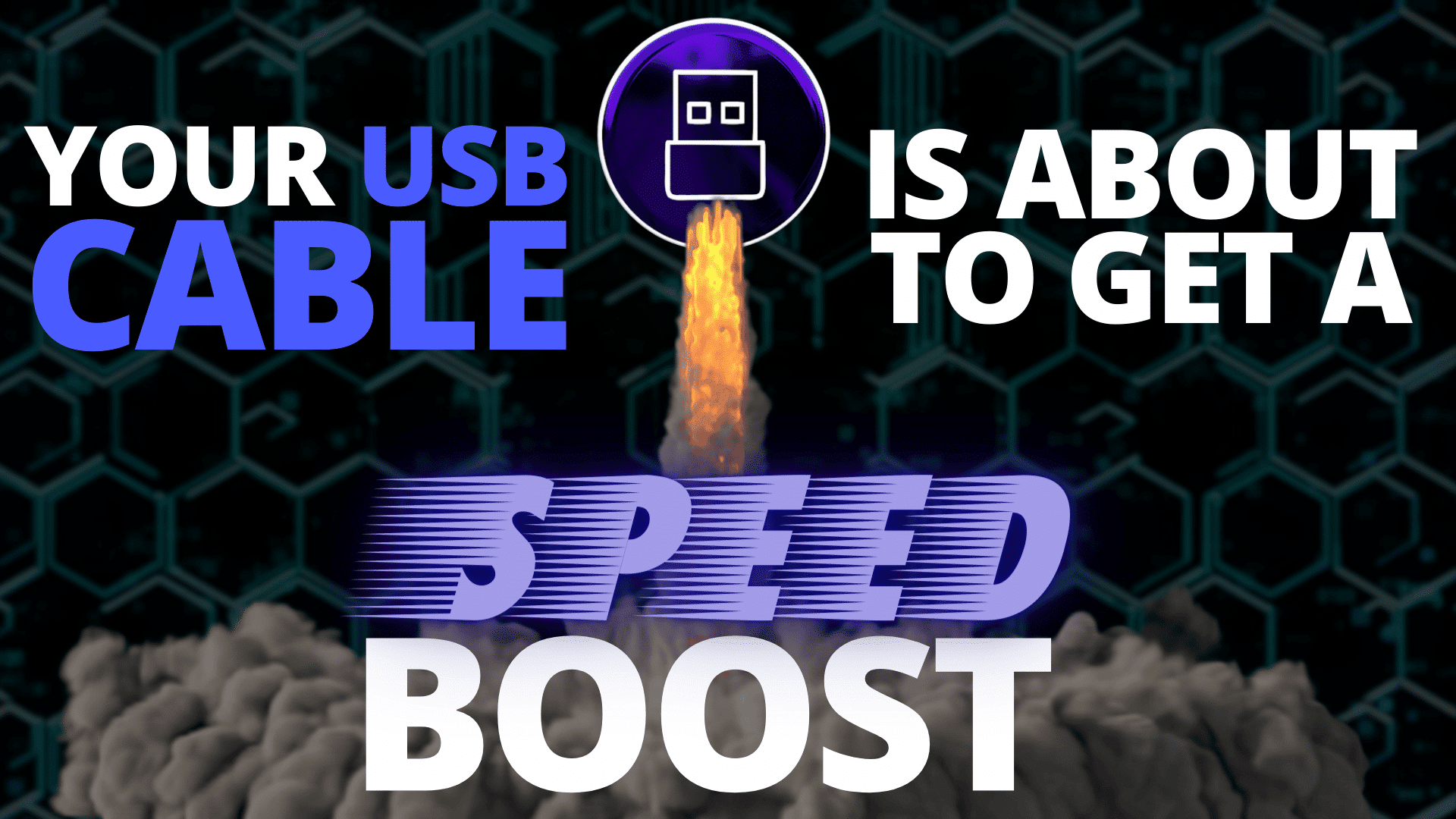 the words, your USB cable is about to get a speed boost
